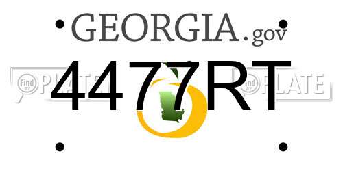 4477RT Georgia License Plate