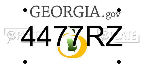4477RZ Georgia License Plate