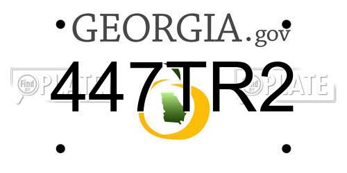 447TR2 Georgia License Plate