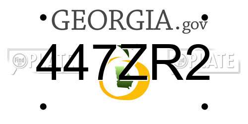 447ZR2 Georgia License Plate