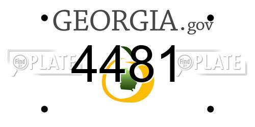 4481 Georgia License Plate