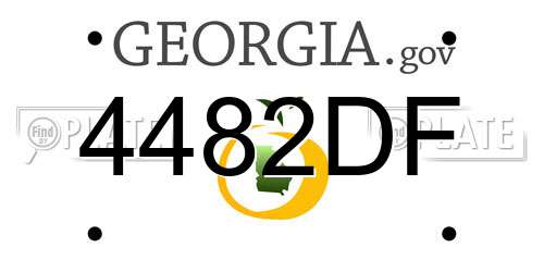 4482DF Georgia License Plate