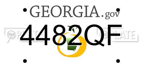4482QF Georgia License Plate