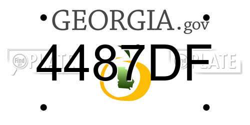 4487DF Georgia License Plate