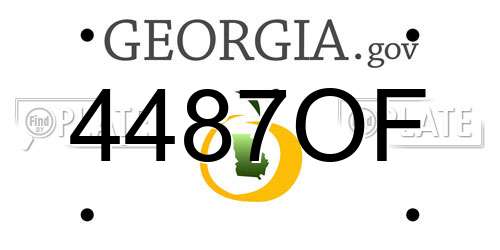 4487OF Georgia License Plate