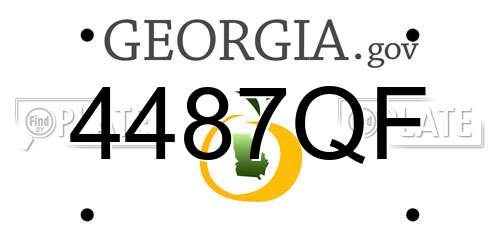 4487QF Georgia License Plate