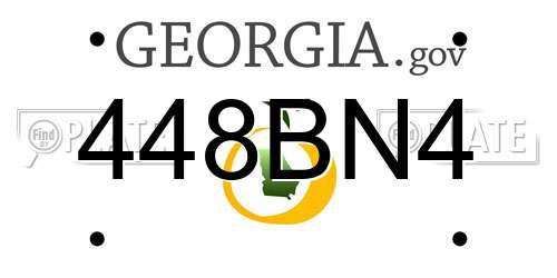 448BN4 Georgia License Plate