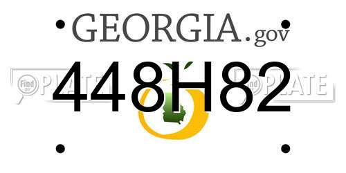 448H82 Georgia License Plate