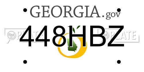 448HBZ Georgia License Plate