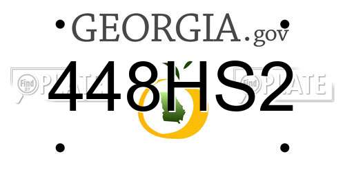 448HS2 Georgia License Plate