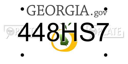 448HS7 Georgia License Plate