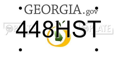 448HST Georgia License Plate
