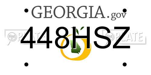 448HSZ Georgia License Plate