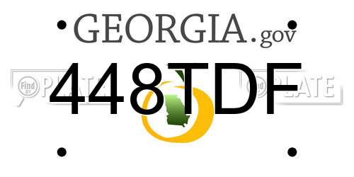 448TDF Georgia License Plate