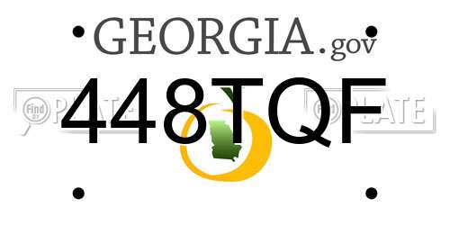 448TQF Georgia License Plate