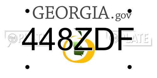 448ZDF Georgia License Plate