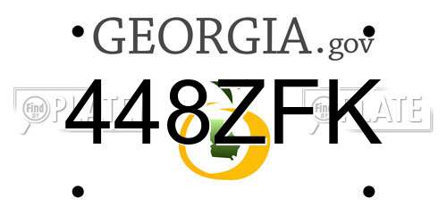 448ZFK Georgia License Plate
