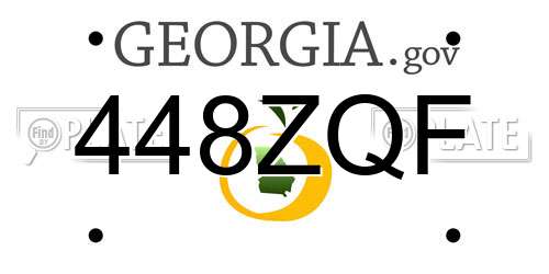 448ZQF Georgia License Plate