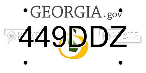 449DDZ Georgia License Plate