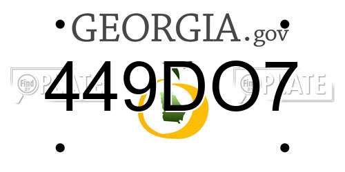 449DO7 Georgia License Plate