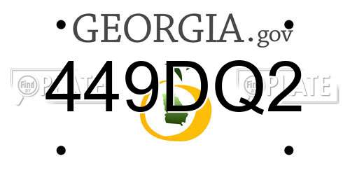449DQ2 Georgia License Plate