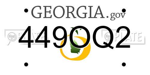 449OQ2 Georgia License Plate