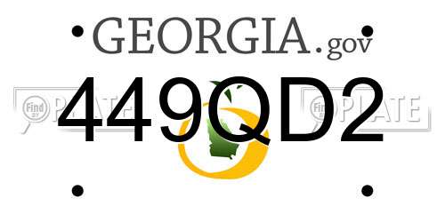 449QD2 Georgia License Plate