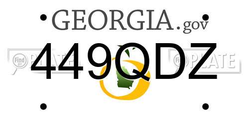 449QDZ Georgia License Plate