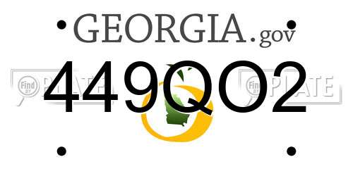 449QO2 Georgia License Plate