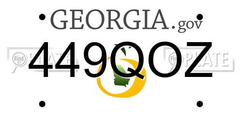 449QOZ Georgia License Plate