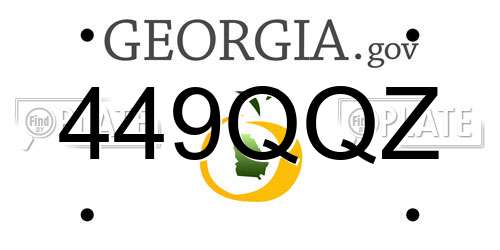 449QQZ Georgia License Plate