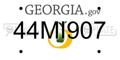 44MI907 Georgia License Plate