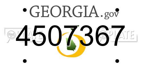 4507367 Georgia License Plate