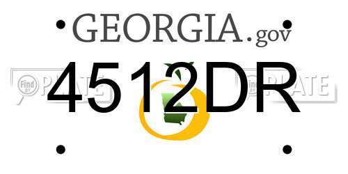 4512DR Georgia License Plate