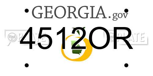 4512OR Georgia License Plate
