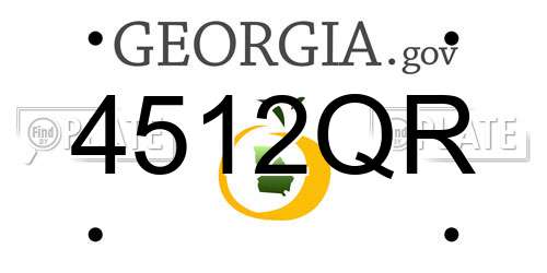 4512QR Georgia License Plate