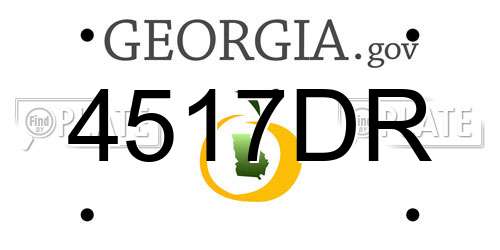 4517DR Georgia License Plate