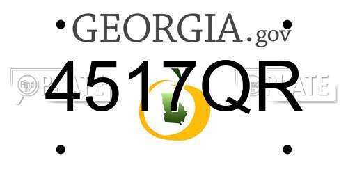 4517QR Georgia License Plate