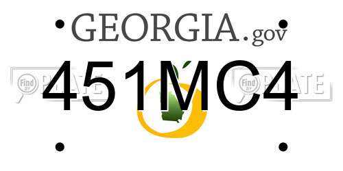 451MC4 Georgia License Plate