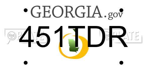 451TDR Georgia License Plate