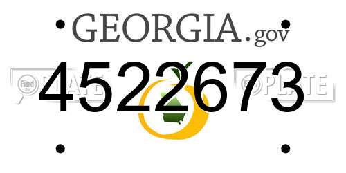 4522673 Georgia License Plate