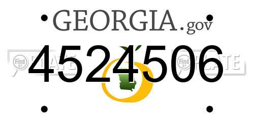 4524506 Georgia License Plate
