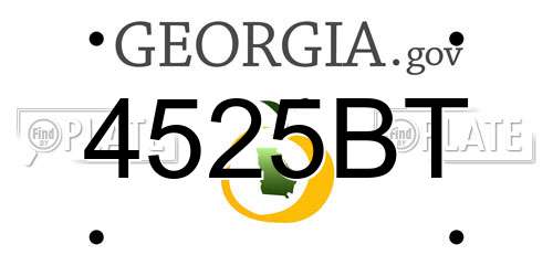 4525BT Georgia License Plate