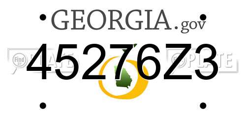 45276Z3 Georgia License Plate