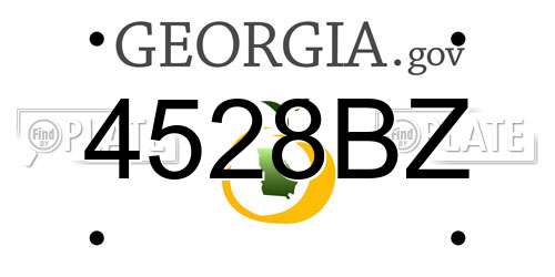 4528BZ Georgia License Plate