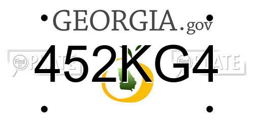 452KG4 Georgia License Plate