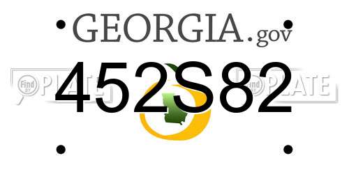 452S82 Georgia License Plate