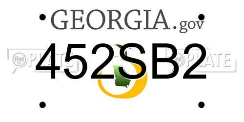 452SB2 Georgia License Plate
