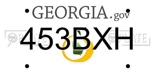 453BXH Georgia License Plate