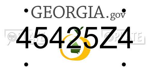45425Z4 Georgia License Plate